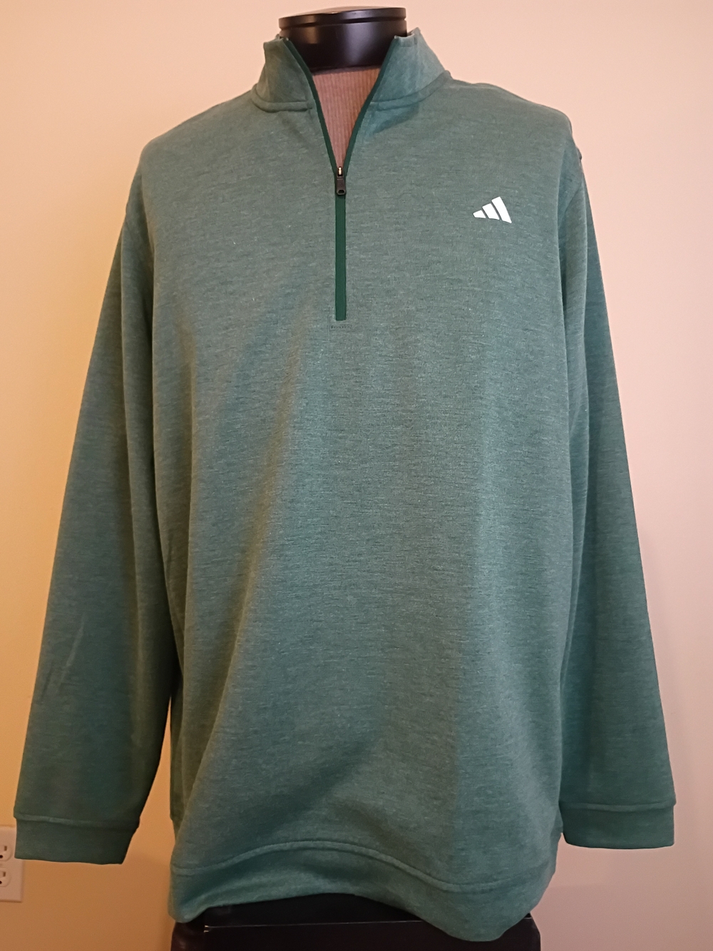 Adidas Green Quarter-Zip Pullover 2XL